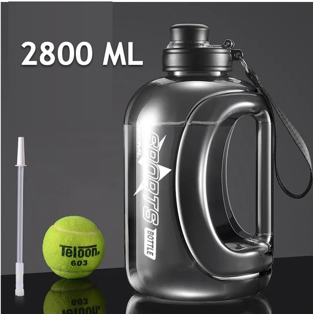 Large Sports Water Bottle | Gym Fitness | Big-belly Water Cup with Straw