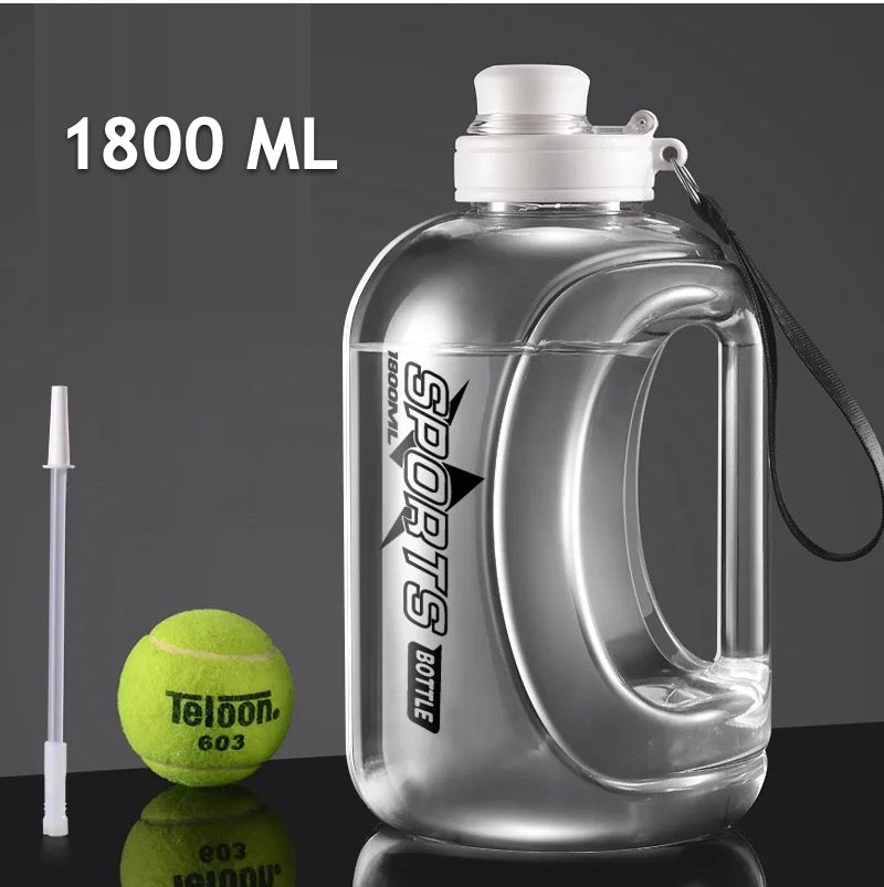 Large Sports Water Bottle | Gym Fitness | Big-belly Water Cup with Straw