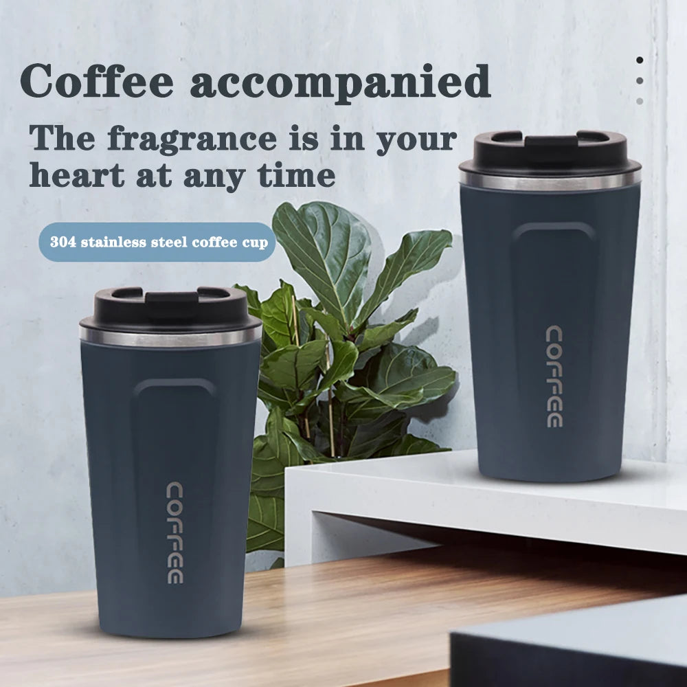 Travel Coffee Cup with Cover | Stainless Steel | Insulated | Portable