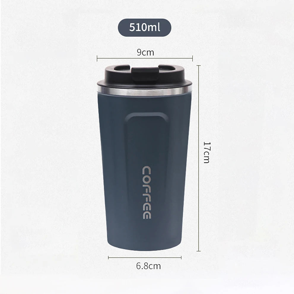 Travel Coffee Cup with Cover | Stainless Steel | Insulated | Portable