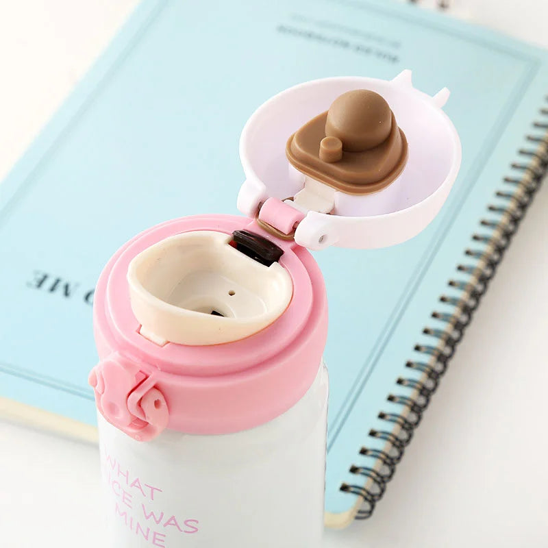 250/350ML Unicorn Flamingo Thermal Mug Portable Cute Stainless Steel Bouncing Lid Kids Children Child Small Mini Water Bottle