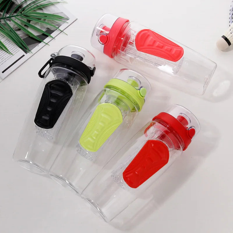 1000ml Water Fruit Bottle BPA Free Plastic Sport Fruit Infuser Water Bottles with Infuser Juice Shaker Bottle for Hiking GYM