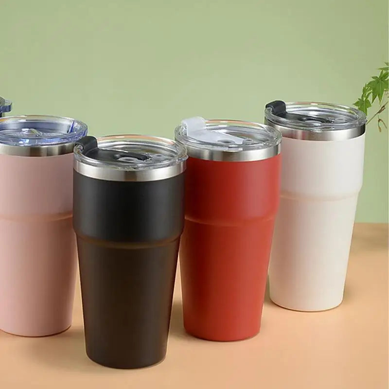 Vacuum Insulated Cup 20oz Travel Mug With Lid Travel Mug Insulated Mug Thermal Cup Stainless Steel Coffee Cup For Outdoor Gym