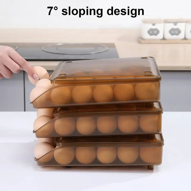 Refrigerator Egg Container  |  Convenient Egg Storage  |  Multi-layer Rack for Fridge  |  18 Eggs Box Storage Containers  |  Anti-fall Kitchen Organizers