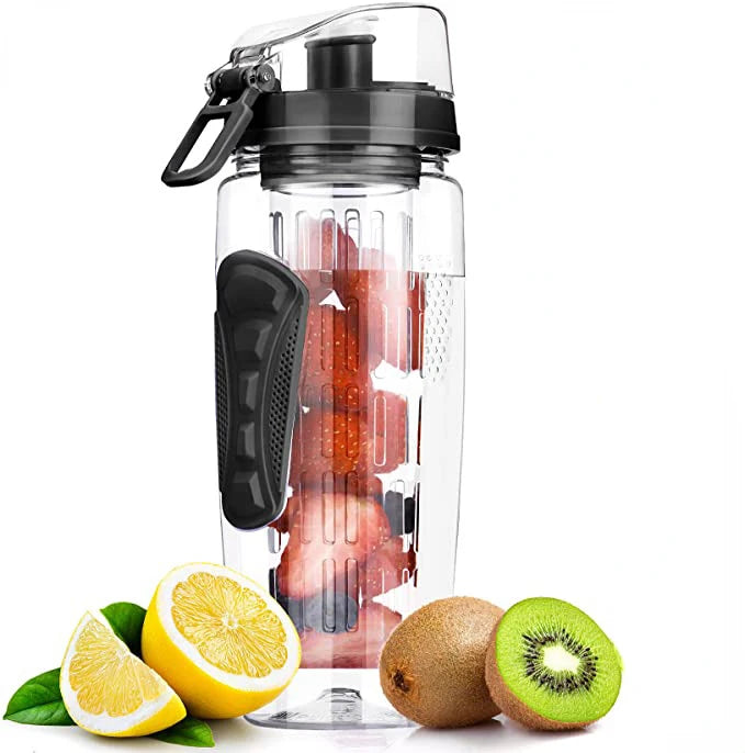 1000ml Water Fruit Bottle BPA Free Plastic Sport Fruit Infuser Water Bottles with Infuser Juice Shaker Bottle for Hiking GYM